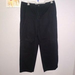 Liz Claiborne Audra black wide leg casual khaki pants